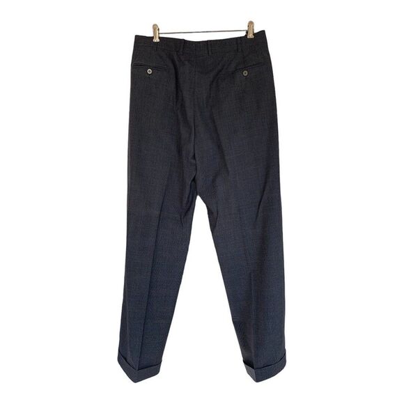 Vintage Blue Italian Suit Rayon Subtle Plaid Mens 40 34 - Picture 4 of 10